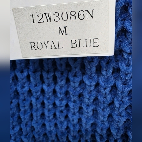 Royal Blue Long Sleeve Sweater - Picture 9 of 10